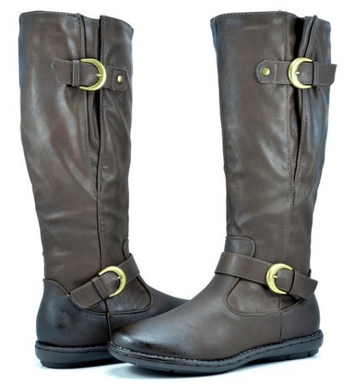 dual-buckles-faux-fur-lined-knee-hight-winter-boots