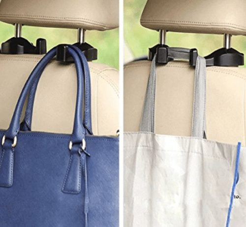 MUKUN Car Headrest Hooks Universal Car Back Seat Headrest Hanger Holder Hook for Purse Groceries Bag Handbag,2 Pack Car Back Seat Hook for Headrest Organizer Hanger Storage