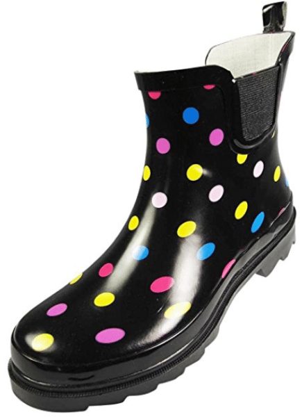Details about   High Quality Women's Black Rain Boot Ankle Boot Rubber Waterproof Garden Shoes