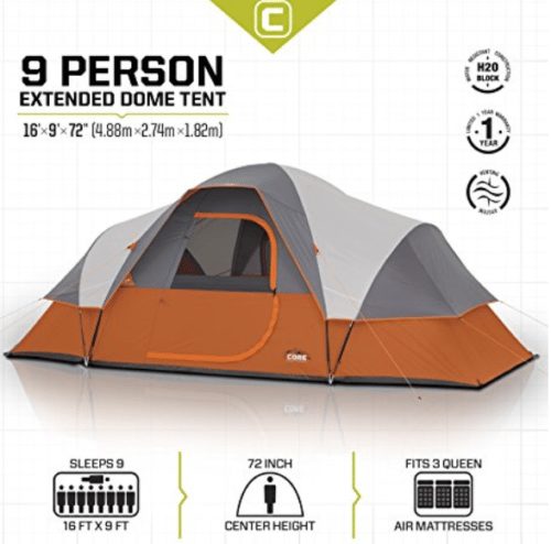 Extended Dome 9 Person Tent