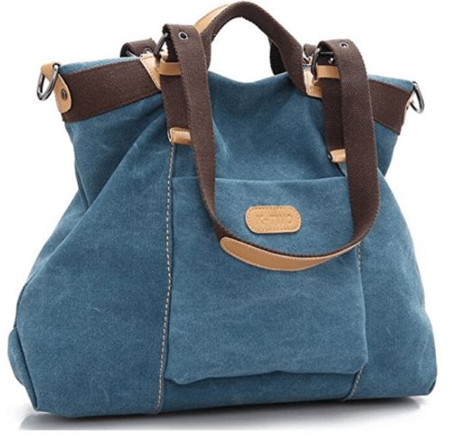 Women Blue Canvas durable Casual Totes Vintage Female Hobos Single Shoulder Bag 