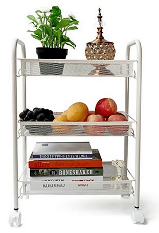 Steel Wire Rolling Storage Cart - A Thrifty Mom - Recipes, Crafts 