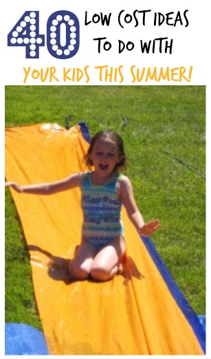 40 low cost ideas, games and fun things to do with your kids this summer #Summer, #Kids, #DIY