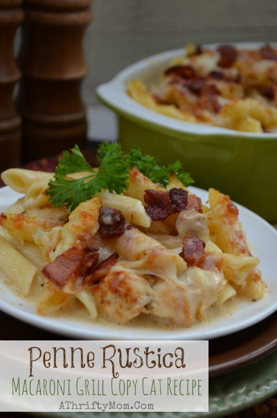 Penne Rustica Macaroni Grill Copy Cat recipe, feed a large group and is amazing #Pasta recipe, #Soul Food
