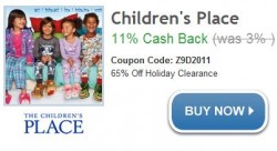 childrens place sale cash back