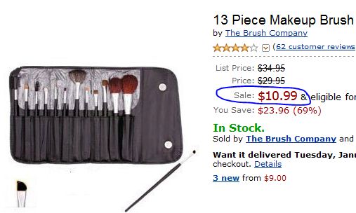 13 makeup brush set
