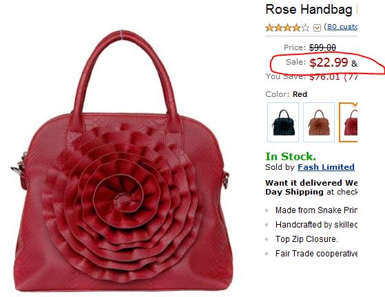 amazon rose handbag