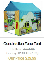 construction zone tent