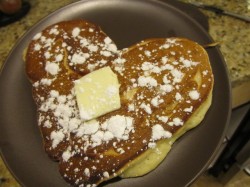heart shaped pancake