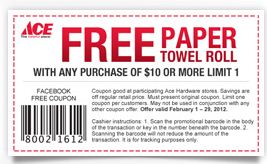 ace hardware free paper towel