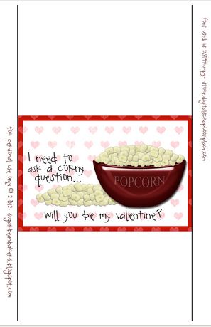 popcorn valentines idea