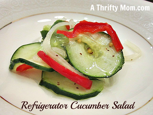 Fresh Cucumber Salad Recipe ~ keeps in the refrigerator for 2 months
