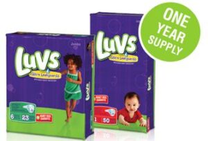 luvs win diapers for a year