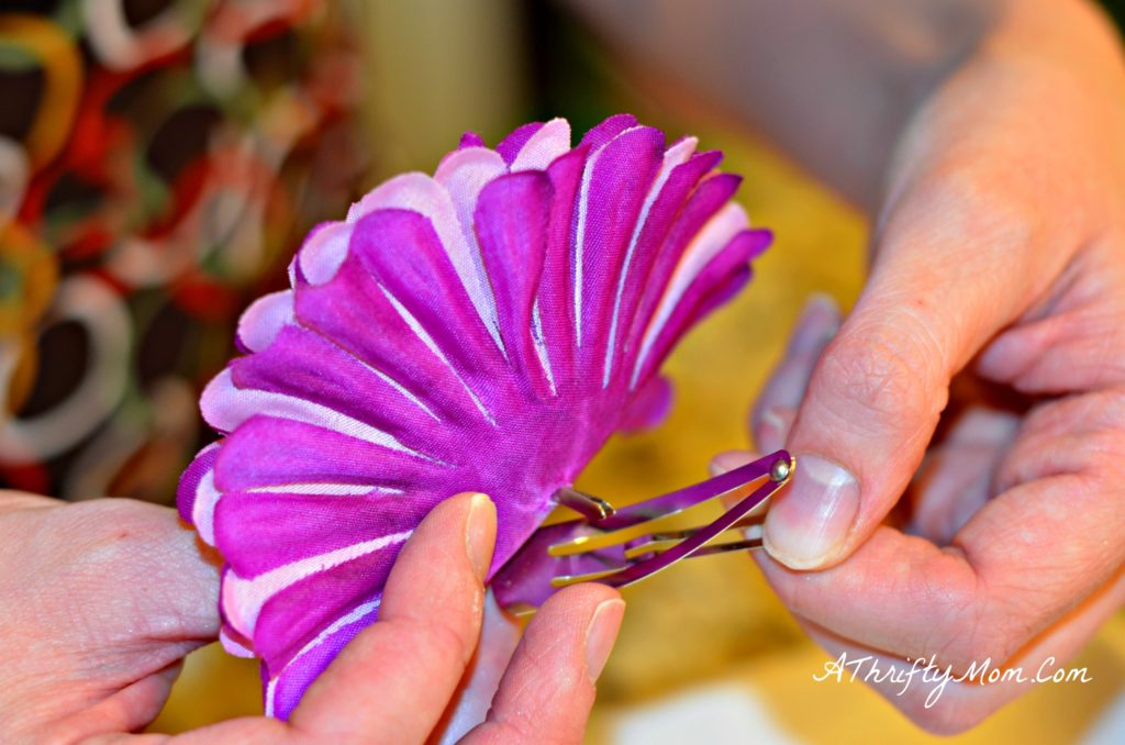 DIY Flower hair Clips for under a dollar5