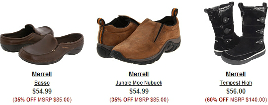 Merrell Boot and Shoe Sale