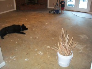 DIY Concrete Stained Flooring step by step