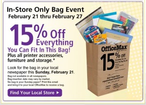 OmaxBagEvent022110 300x215 Office Max: 15% Off Everything You Can Fit In A Bag