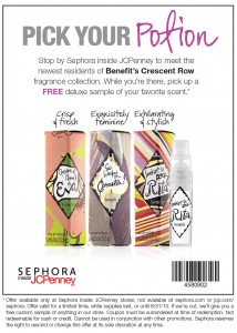 Sephora CrescentRow 214x300 Free Deluxe Sample Benefits Crescent Row Fragrance