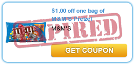 $1.00 off one bag of M&M'S Pretzel