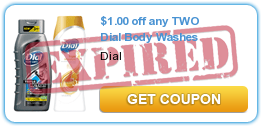 $1.00 off any TWO Dial Body Washes
