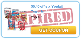 $0.40 off six Yoplait Yogurts
