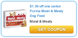 $1.50 off one carton Purina Moist & Meaty Dog Food