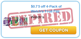 $0.75 off 4-Pack of Welch's Fruit Fizz