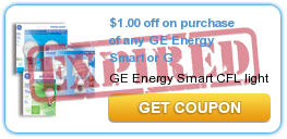$1.00 off on purchase of any GE Energy Smart or G