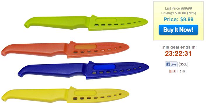 Rachael Ray by Furi 4″ Paring Knives ~ $9.99 (was $39.99) 24 hours only