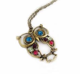 owl necklace small