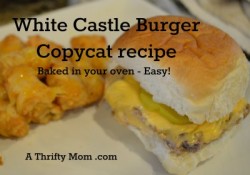 White Castle Burger Copycat recipe