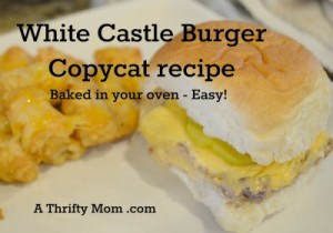 White Castle Burger Copycat recipe
