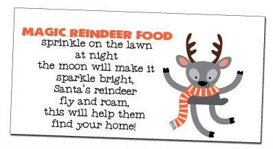 Reindeer Dust Activity and Poem Printable - Sunshine and Munchkins