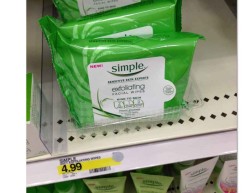 Simple Exfoliating wipes at Target
