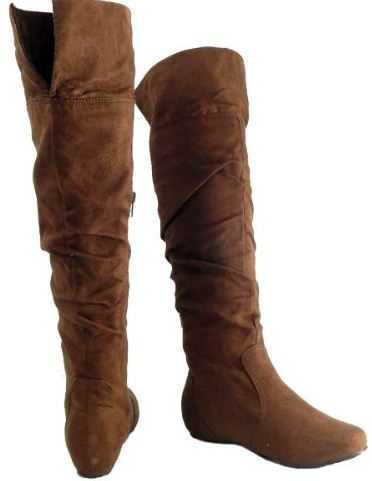 brown knee high slouchy boot