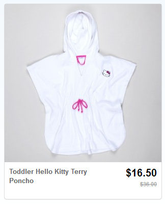 Hello Kitty terry poncho