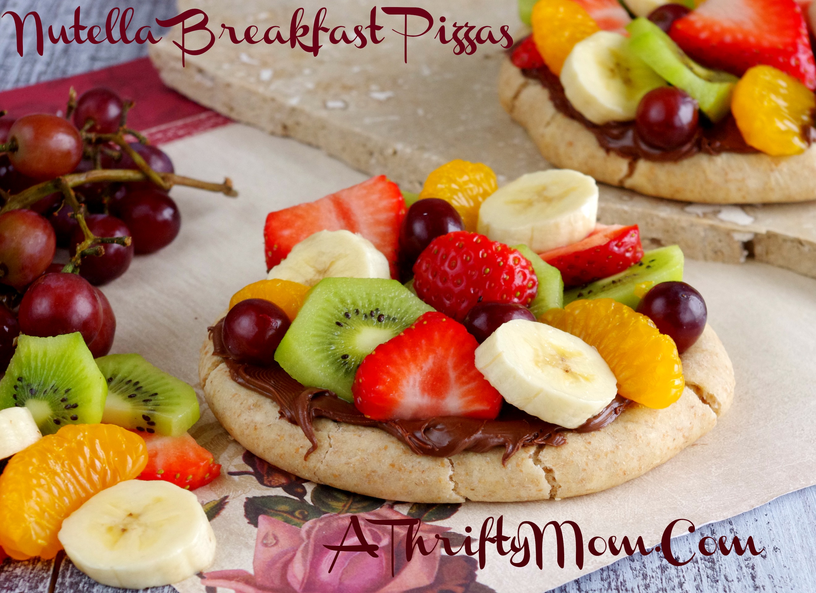 Nutella Breakfast Pizzas ~ Kid Friendly Recipe - A Thrifty Mom - Recipes,  Crafts, DIY and more