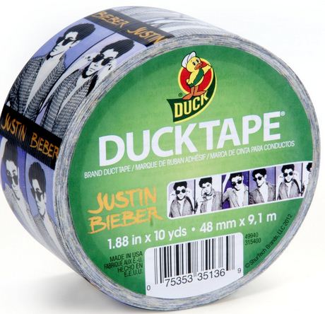justin Bieber duct tape
