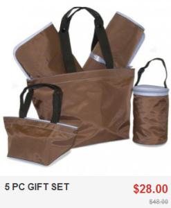 5pc gift set diaperbag
