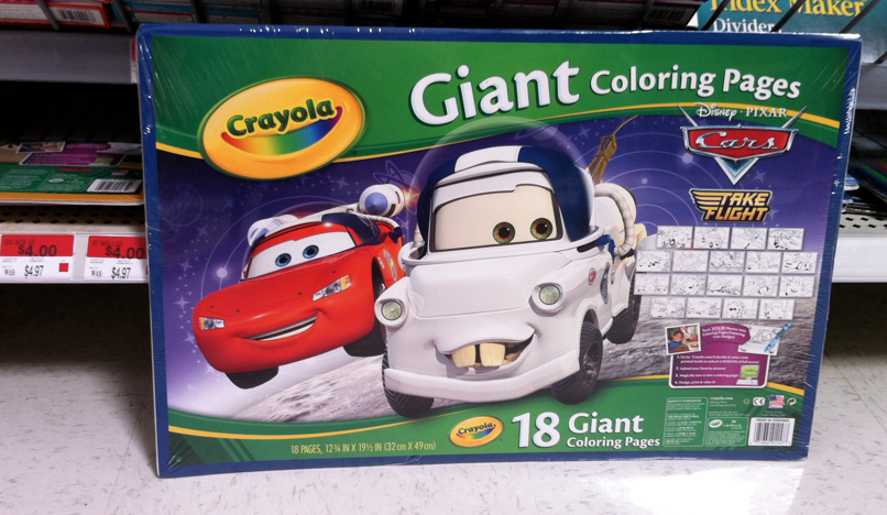 crayola giant coloring pages cars