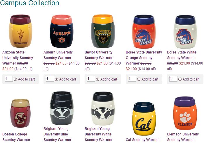 campus collection scentsy