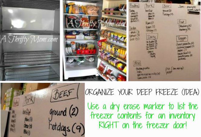 organize your freezer idea