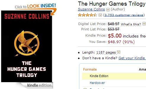 the hunger games kindle