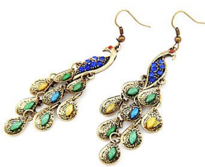 Peacock jewelry ear rings