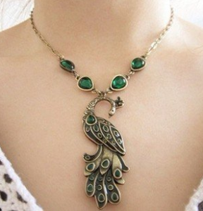 Peacock necklace