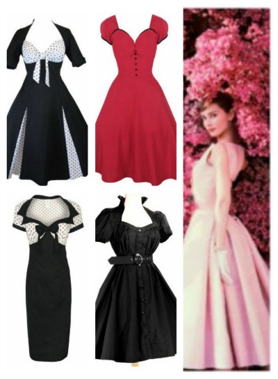 Retro Audrey Hepburn syle dresses