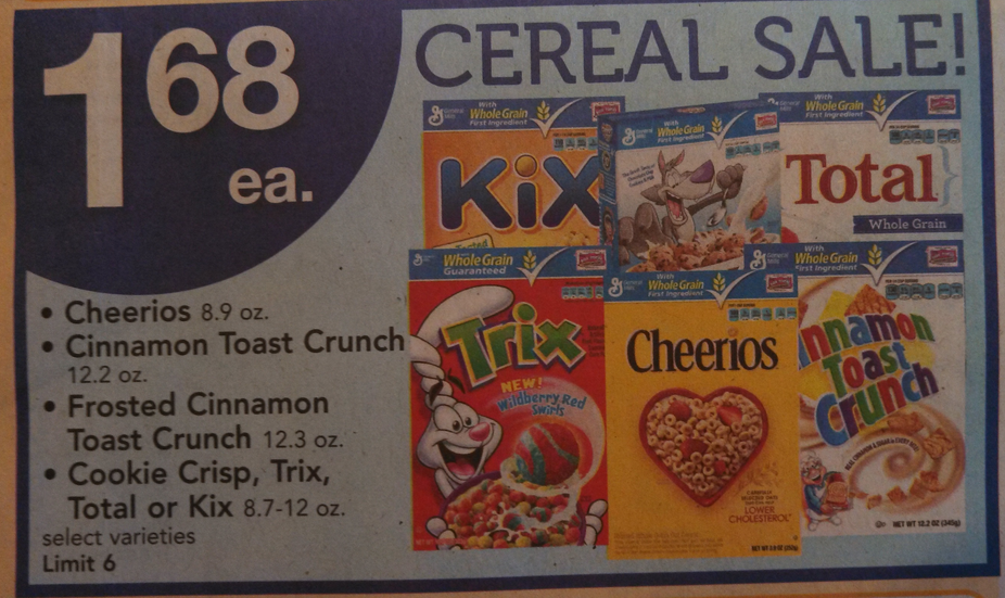 cereal sale