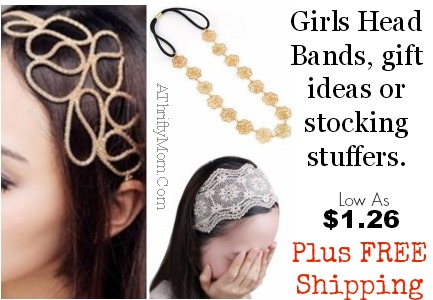 1 hair bands shipped free, great gift ideas for teens, or stocking stuffers
