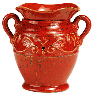Better Homes and Gardens Classical Vase Wax warmer in red