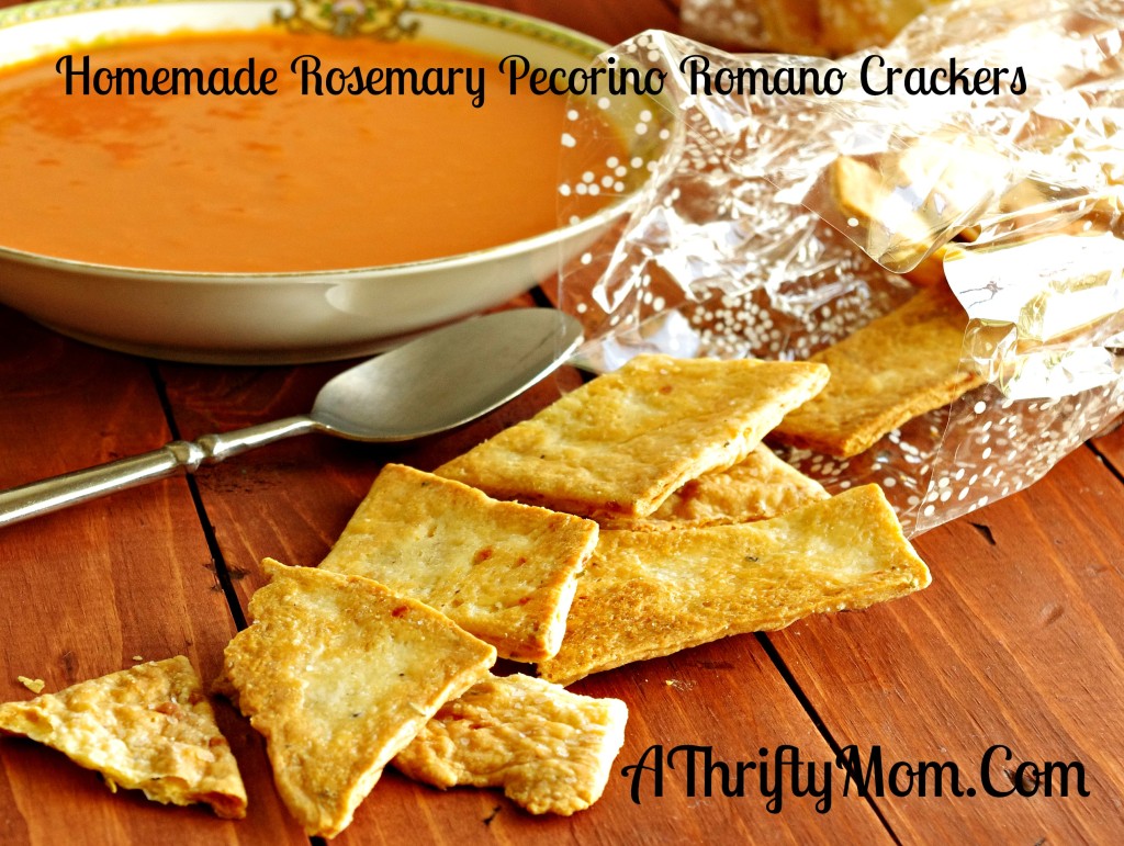 Homemade Rosemary Pecorino Romano Crackers, Homemade Cracker Recipe, Kid Friendly Recipes, Money Saving Recipes